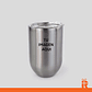 vaso térmico plateado acero inoxidable personalizado - Miniatura 1