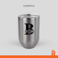vaso térmico plateado acero inoxidable personalizado - Miniatura 2