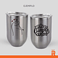 vaso térmico plateado acero inoxidable personalizado - Miniatura 4
