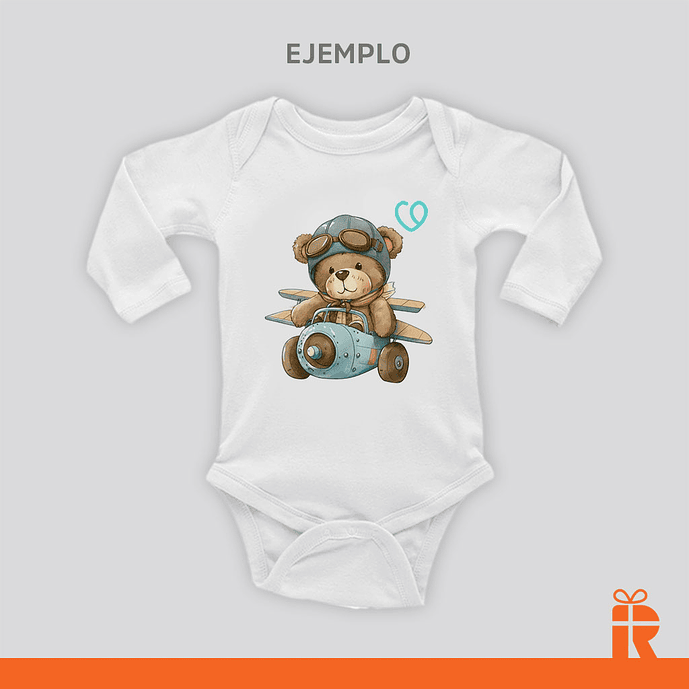 Body 6-8m manga larga personalizado 3