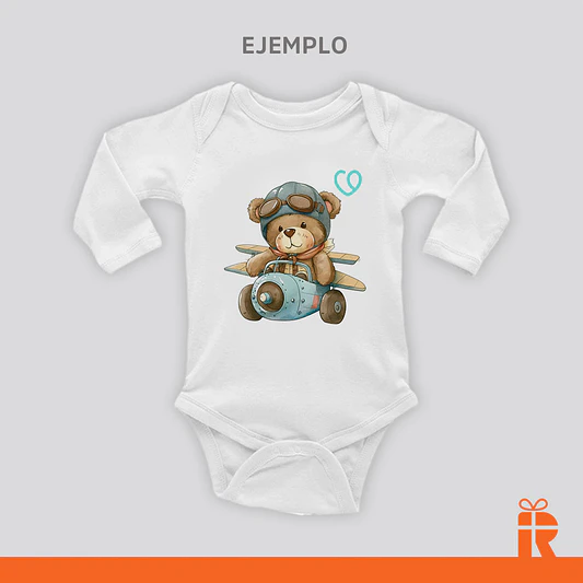 Body 9-12m manga larga personalizado 2