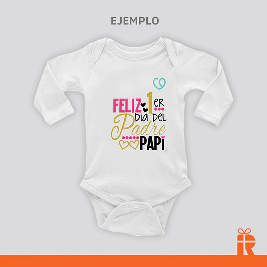 Body 9-12m manga larga personalizado 3