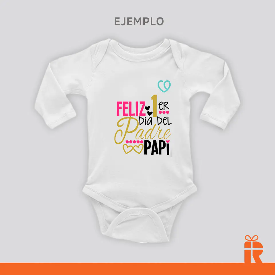 Body 9-12m manga larga personalizado 3