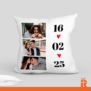 Cojín diseño fecha personalizado