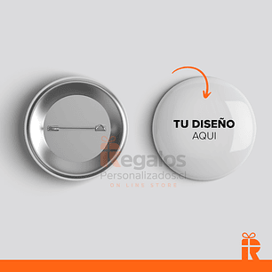 Chapita gancho 58mm personalizada