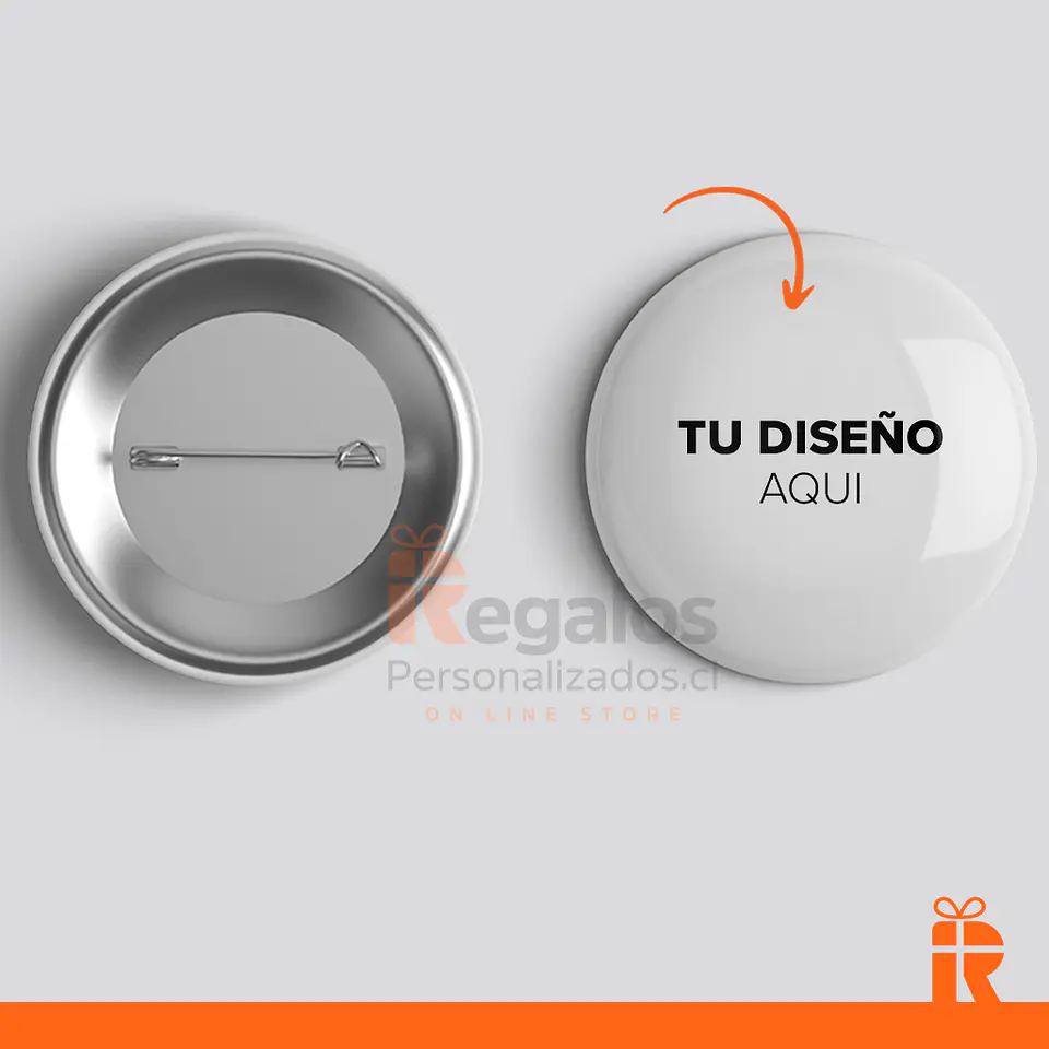 Chapita gancho 75mm personalizada 1