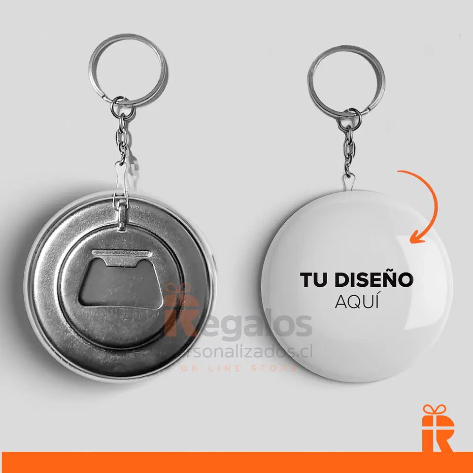 Chapita llavero destapador 58mm personalizado 1