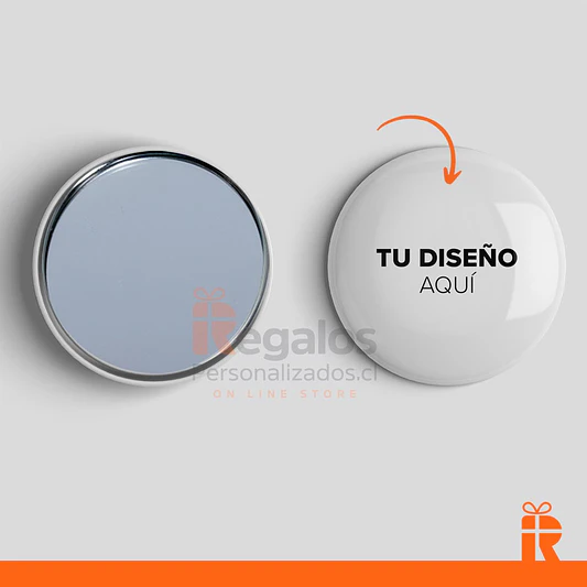 Chapita espejo 58mm personalizada 1