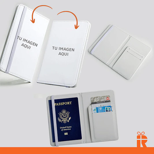 Funda porta documentos o pasaporte personalizado 3