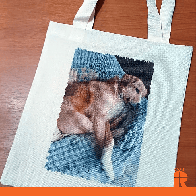 Bolsa simil lino personalizada 5