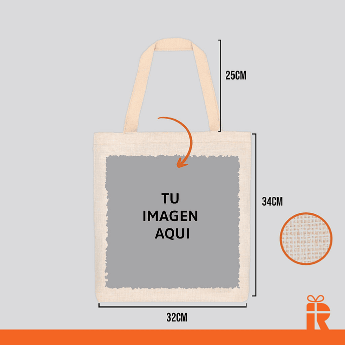 Bolsa simil lino personalizada 2