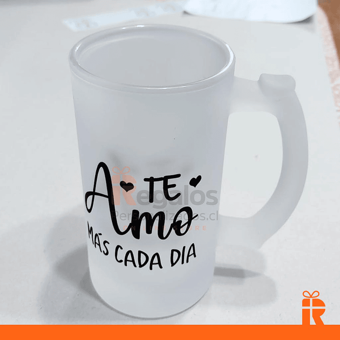 Vaso shopero empavonado personalizado 3