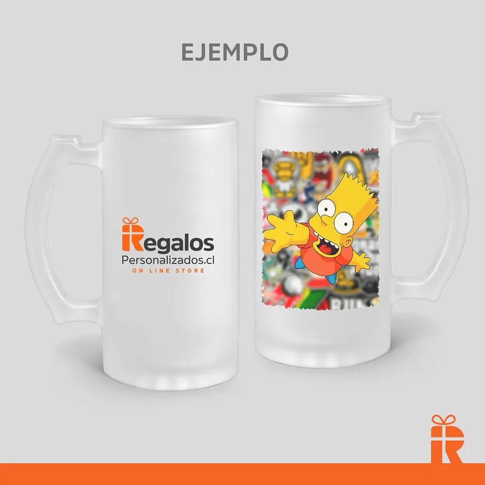 Vaso shopero empavonado personalizado 2