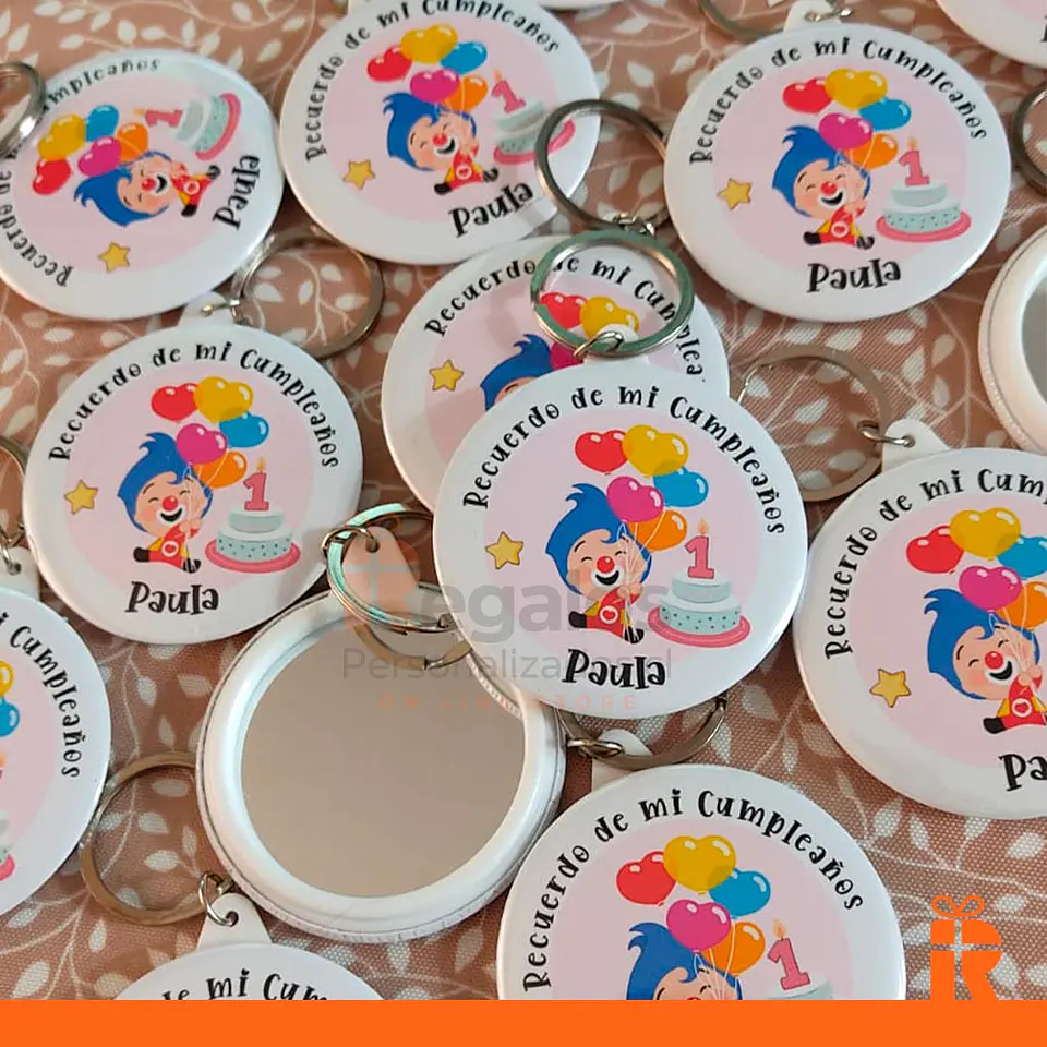 Chapita llavero espejo 58mm personalizado  4
