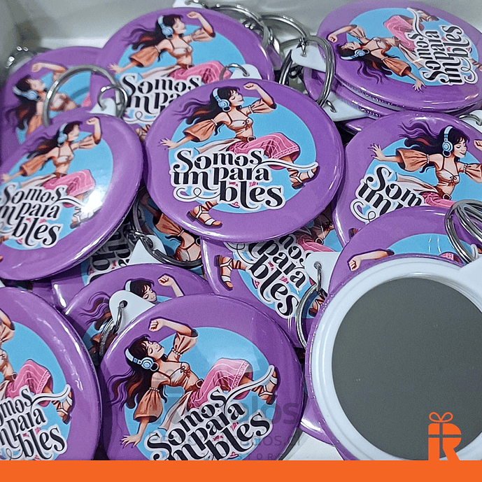 Chapita llavero espejo 58mm personalizado  5