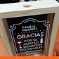 Alcancía guarda corchos 30x40cm frase personalizada - Miniatura 5
