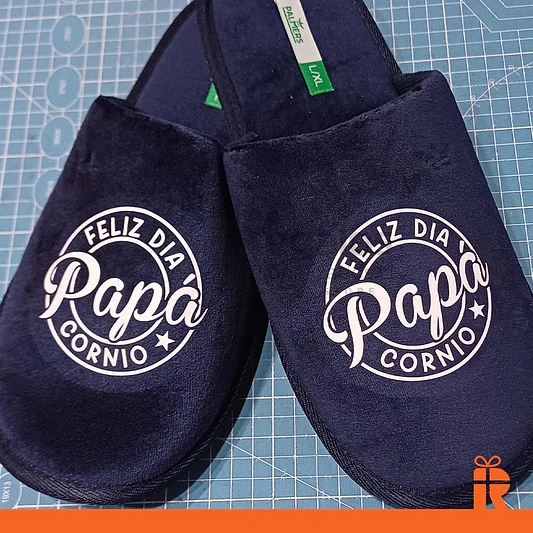 Pantuflas azules personalizadas 2