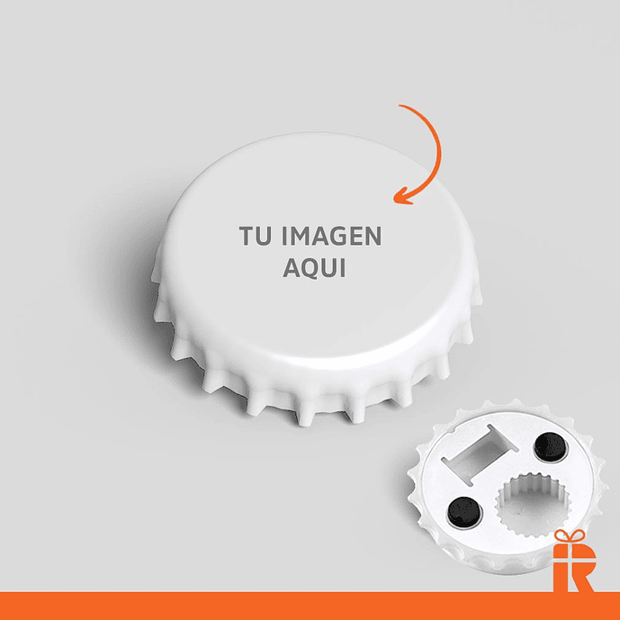Destapador magnético blanco tapa botella personalizado x mayor 1
