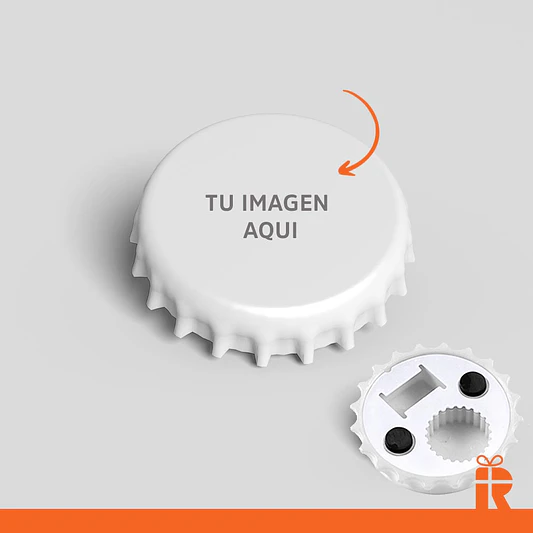 Destapador magnético blanco tapa botella personalizado x mayor 1