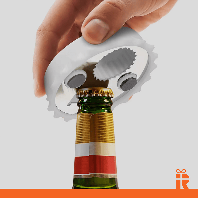 Destapador magnético blanco tapa botella personalizado x mayor 2