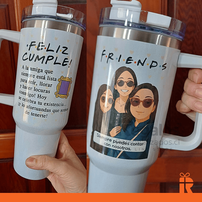 Vaso térmico 1.2lt blanco personalizado 6