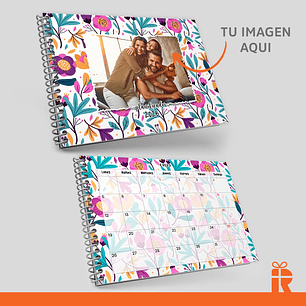 Planificador mensual fechado, portada personalizada