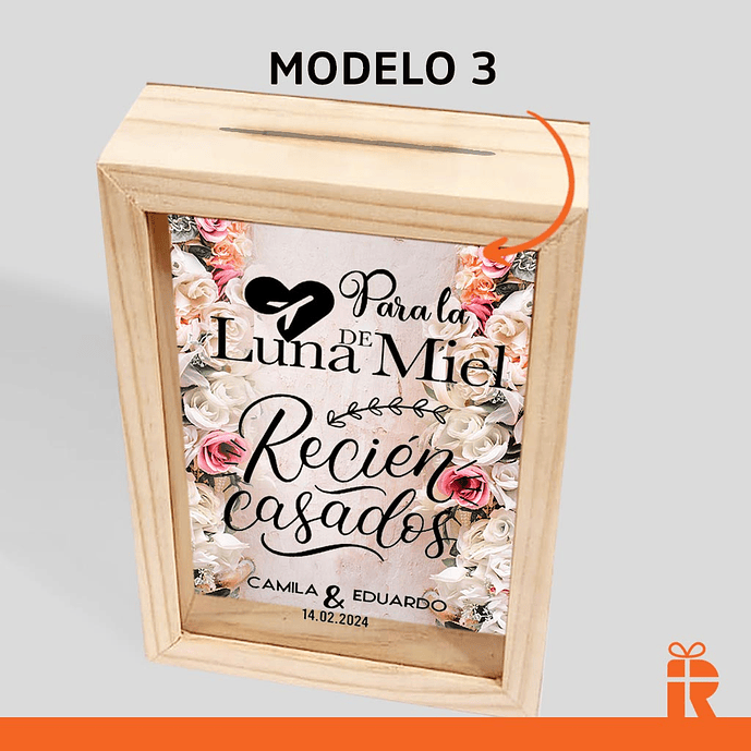 Alcancía buzonera, diseño bodas 5