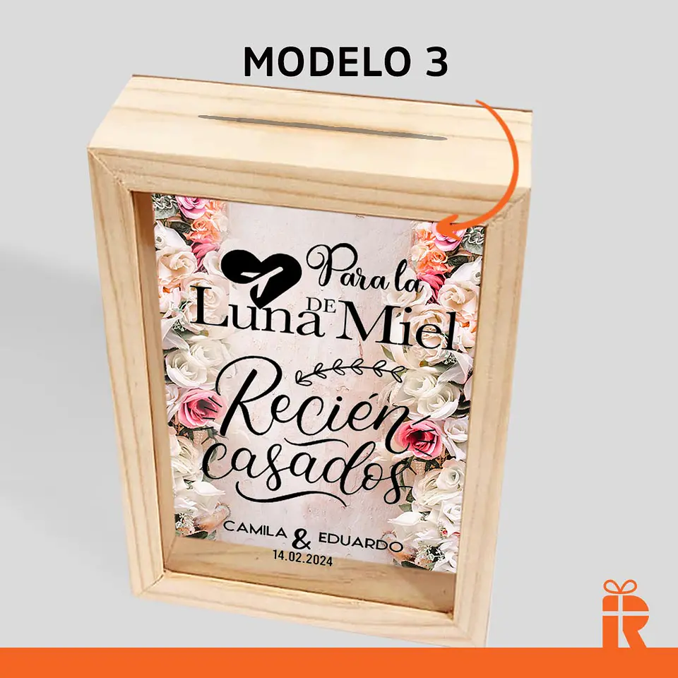 Alcancía buzonera, diseño bodas 5