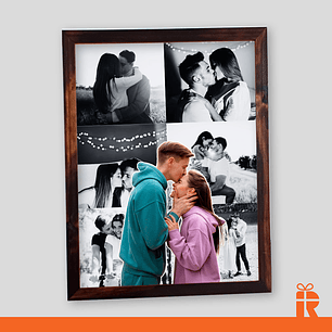 Cuadro collage foto central recortada