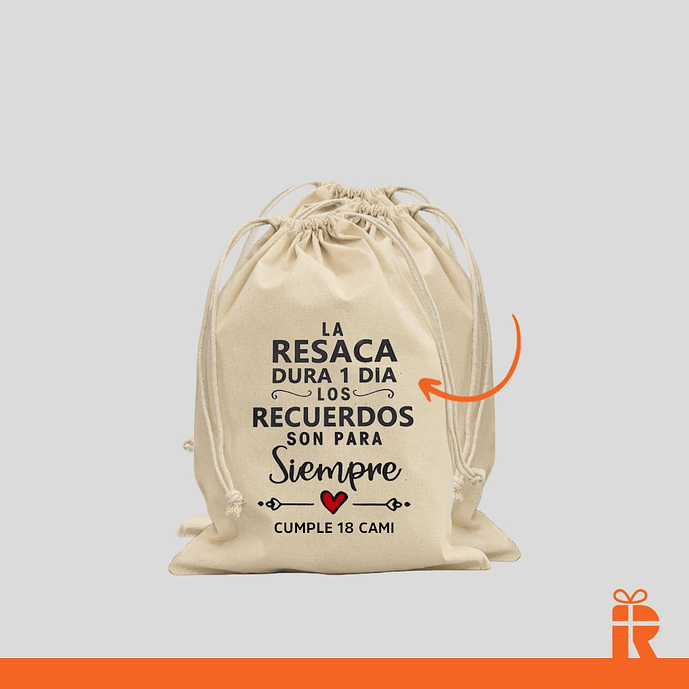 Pack Saco algodón diseño anti resaca 1