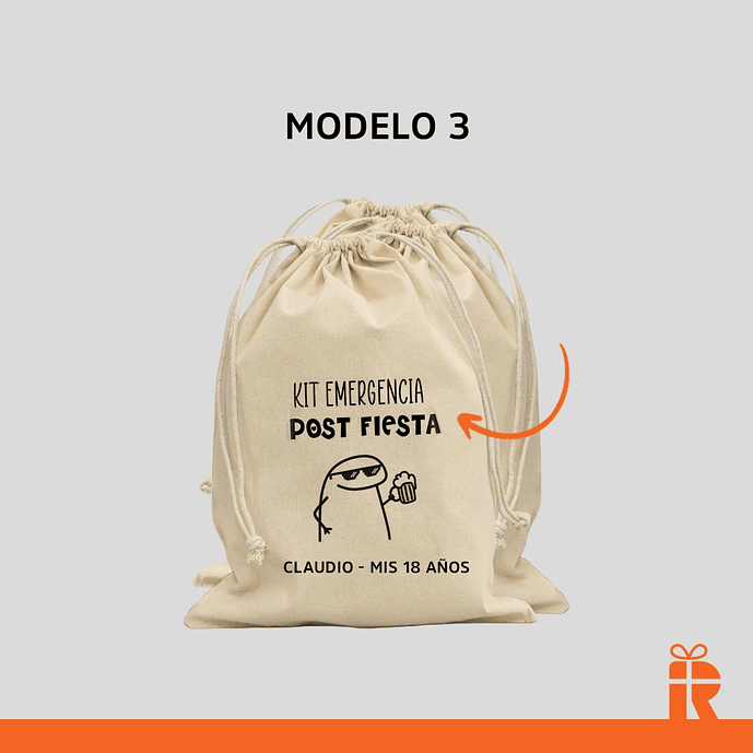 Pack Saco algodón diseño anti resaca 4