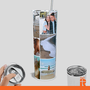 Vaso térmico tumbler diseño collage 