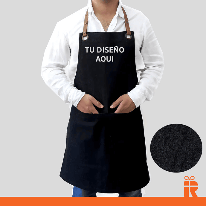 Pechera unisex jeans negro personalizada 1