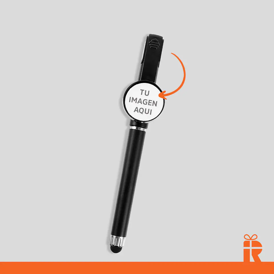 Bolígrafo touchscreen negro personalizado 1