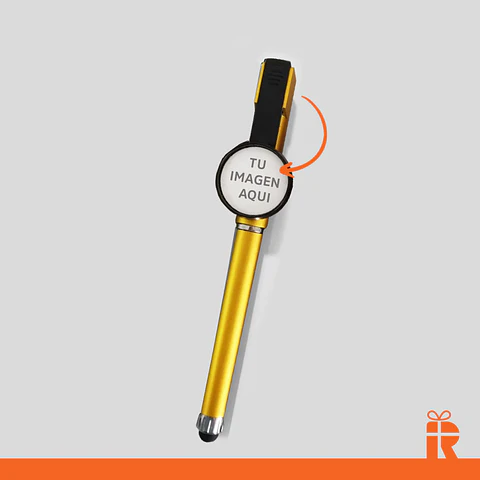 Bolígrafo touchscreen dorado personalizado