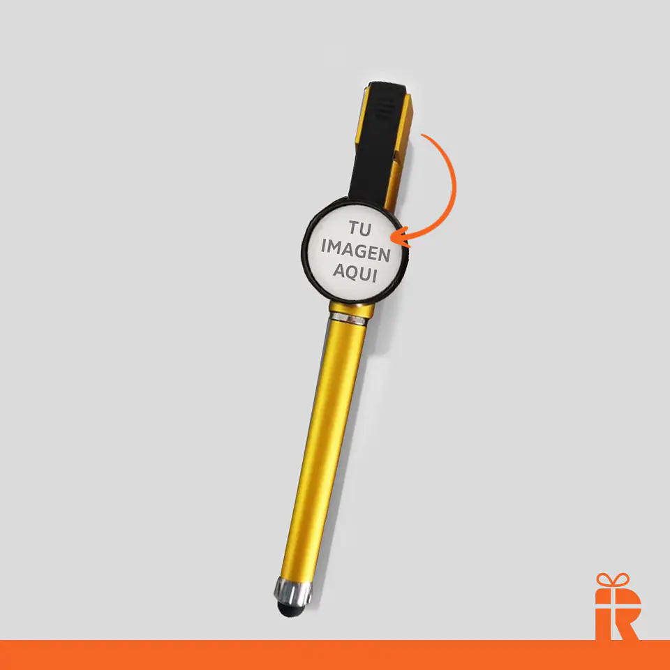 Bolígrafo touchscreen dorado personalizado 1
