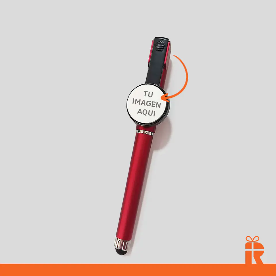 Bolígrafo touchscreen rojo personalizado 1