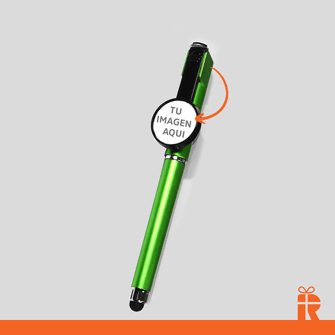 Bolígrafo touchscreen verde personalizado 1