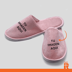 Pantuflas simples rosadas personalizadas