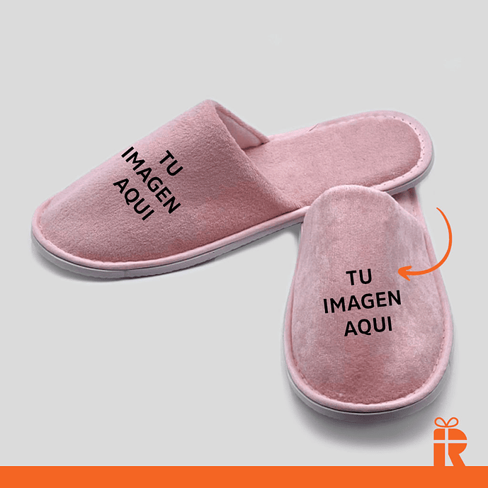 Pantuflas simples rosadas personalizadas 1