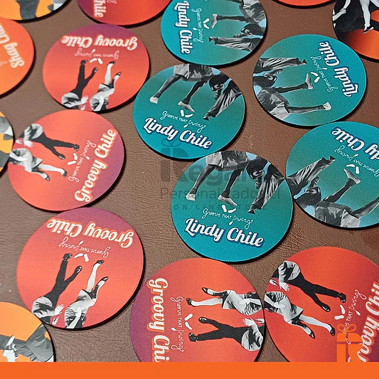 Posavasos de goma redondos personalizados  2
