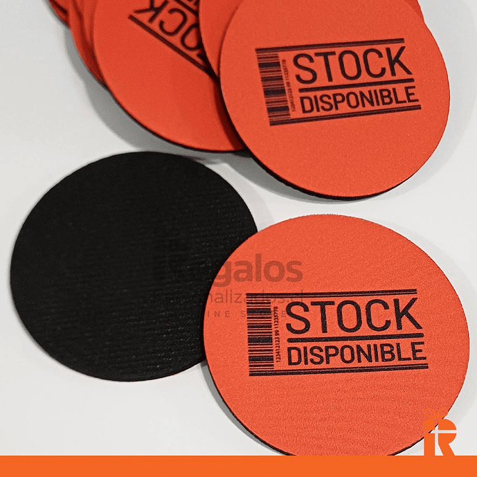 Posavasos de goma redondos personalizados  3