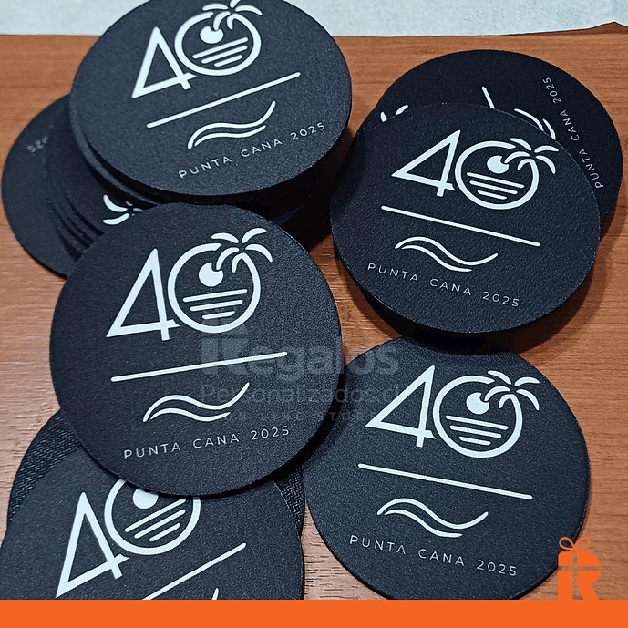 Posavasos de goma redondos personalizados  4