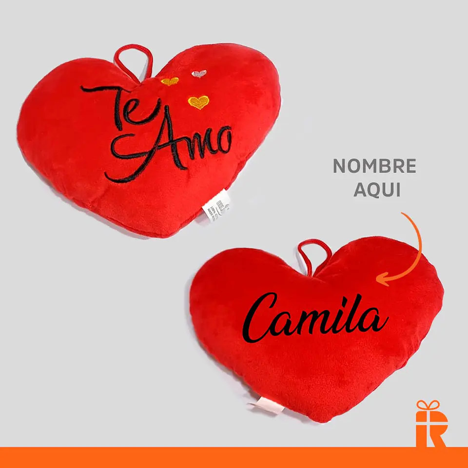 Peluche corazón te amo personalizado 2