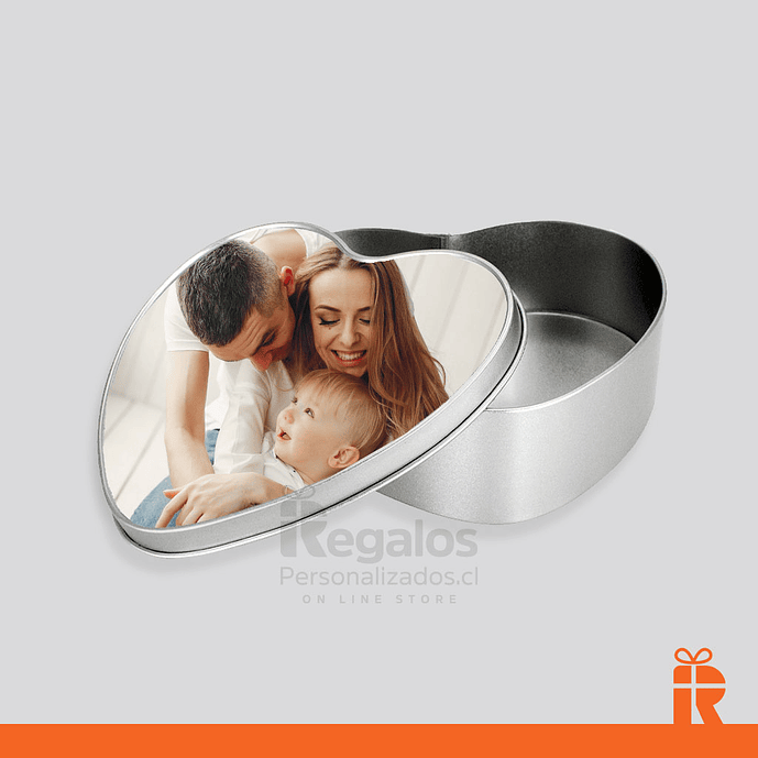 Caja metálica corazón personalizada 2