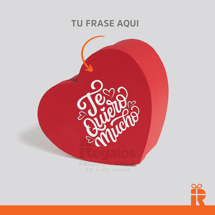 Caja cartón corazón personalizada 1