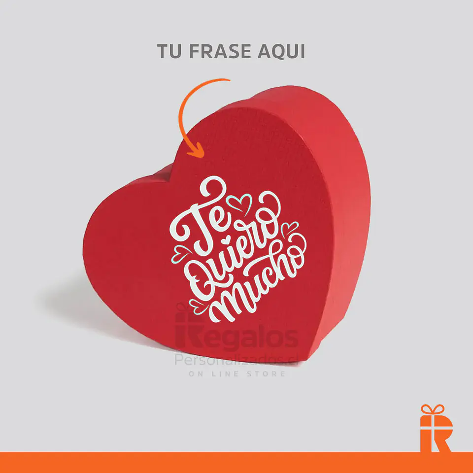 Caja cartón corazón personalizada 1