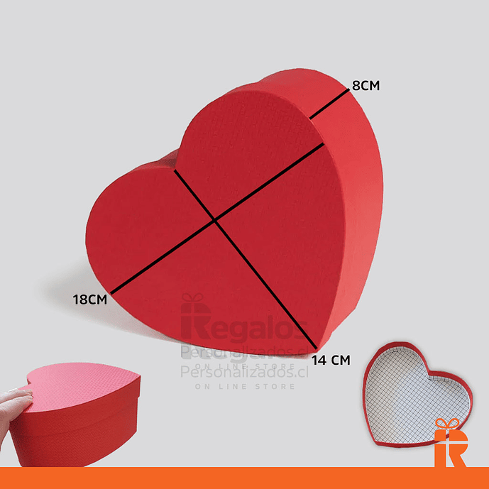 Caja cartón corazón personalizada 2
