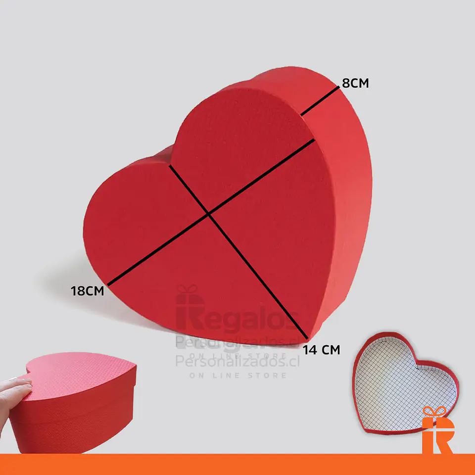 Caja cartón corazón personalizada 2