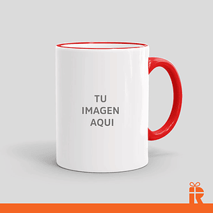 Tazón borde rojo personalizado